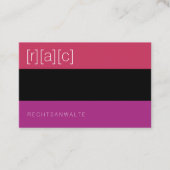 Klar, farbig, deutlich visitekaartje (Voorkant)