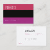 Klar, farbig, deutlich visitekaartje (Voorkant / Achterkant)