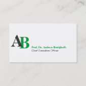 Klar mit Initiaal Visitekaartje (Achterkant)