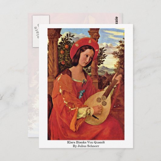 Klara Bianka von Quandt van Julius Schnorr Briefkaart (Voorkant / Achterkant)