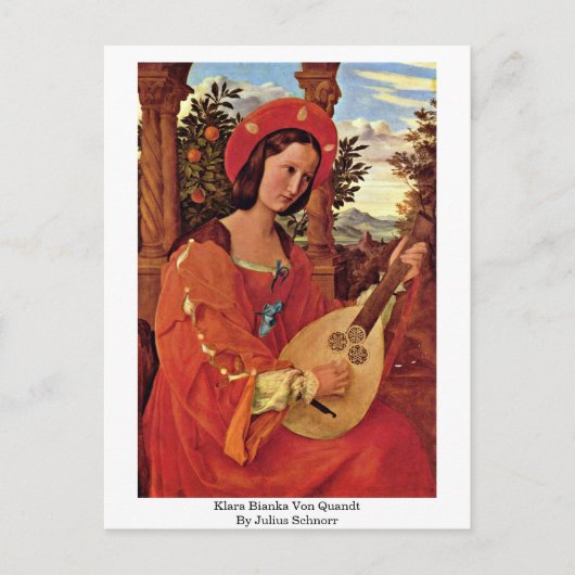 Klara Bianka von Quandt van Julius Schnorr Briefkaart (Voorkant)