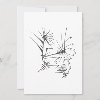 Klara Zwarte Witte Abstracte Tribale Tatoeage Kuns Bedankkaart