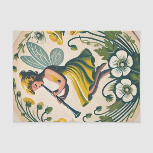 Klarinet Band Class Fairy Tissuepapier (Voorkant)