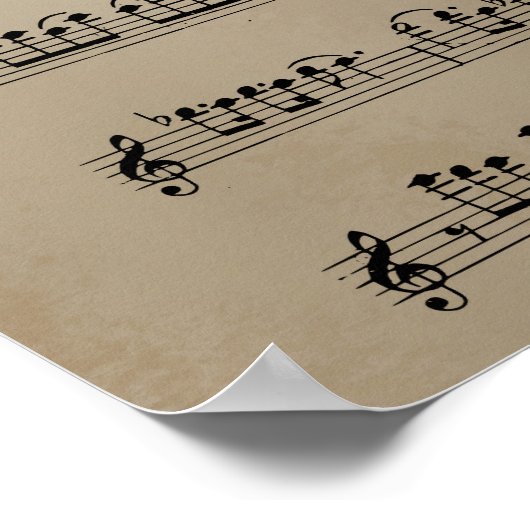 Klarinet Bladmuziek Poster (Hoek)