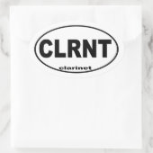 Klarinet Bumpersticker Ovale Sticker (Tas)