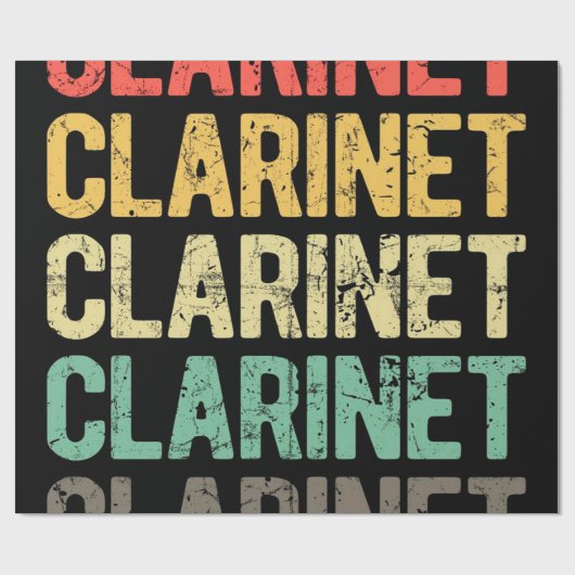 klarinet cadeaupapier (Vlak)