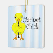 klarinet chick tekst keramisch ornament (Links)