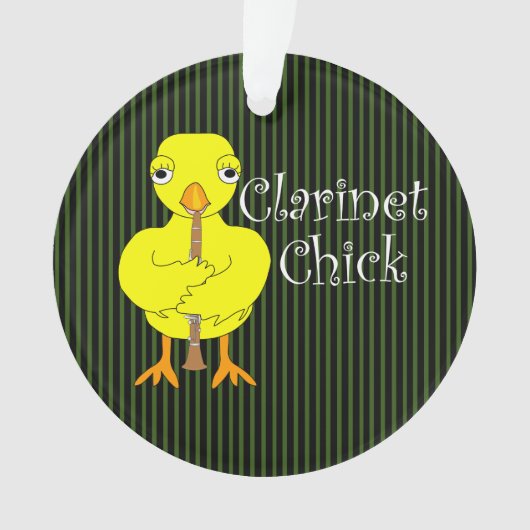 klarinet chick tekst ornament (voorkant)