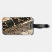 Klarinet Close-up Bagagelabel (Achterkant horizontaal)