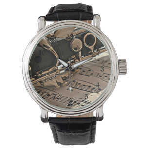 Klarinet Close-up Horloge