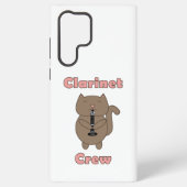 Klarinet Crew Cat Funny Samsung Galaxy Hoesje (Achterkant)
