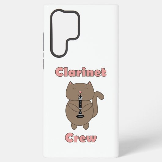 Klarinet Crew Cat Funny Samsung Galaxy Hoesje (Achterkant)