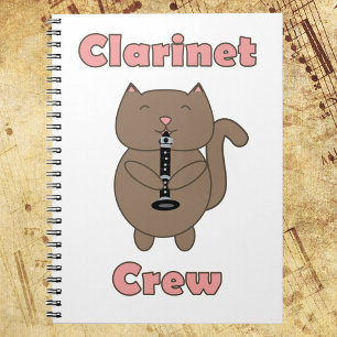 Klarinet Crew Cat Funny Schattige Notitieboek
