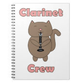 Klarinet Crew Cat Funny Schattige Notitieboek (Voorkant)