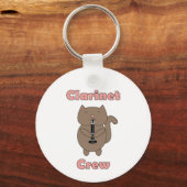 Klarinet Crew Cat Funny Sleutelhanger (Achterkant)