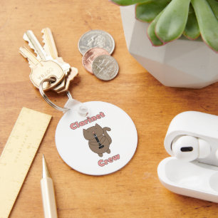 Klarinet Crew Cat Funny Sleutelhanger