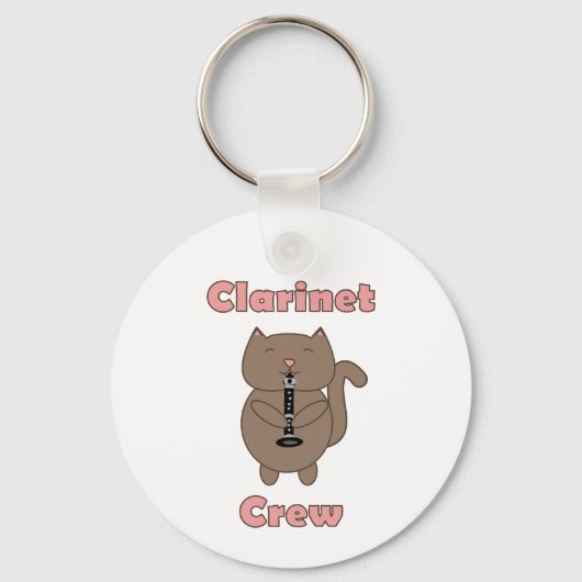 Klarinet Crew Cat Funny Sleutelhanger (Achterkant)