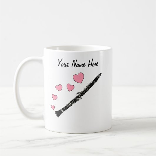 Klarinet Custom Wedding Mok Klarinettist Musicus (Links)