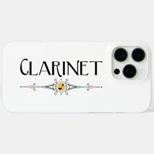 Klarinet decoratieve lijn Case-Mate iPhone case (Achterkant (horizontaal))