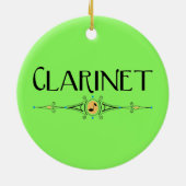 Klarinet decoratieve lijn keramisch ornament (Achterkant)