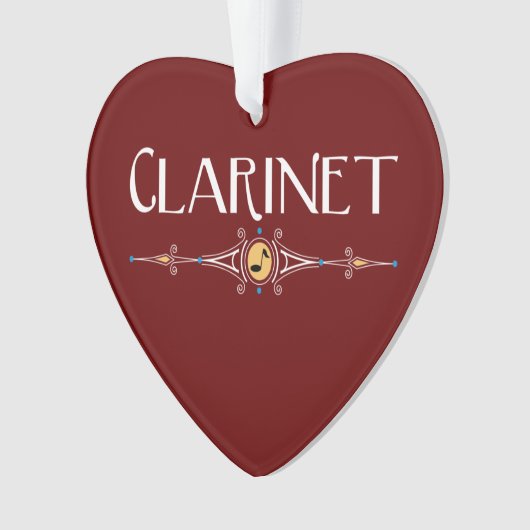 Klarinet decoratieve lijn ornament (voorkant)