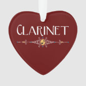 Klarinet decoratieve lijn ornament (voorkant)