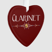 Klarinet decoratieve lijn ornament (voorkant)