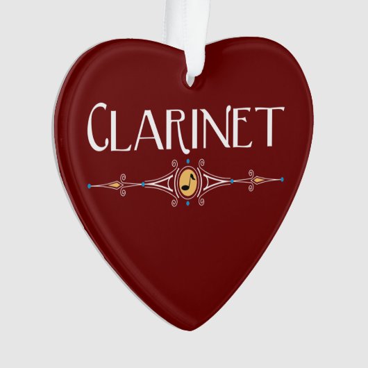 Klarinet decoratieve lijn ornament (voorkant)