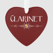 Klarinet decoratieve lijn ornament (achterkant)