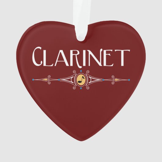 Klarinet decoratieve lijn ornament (achterkant)