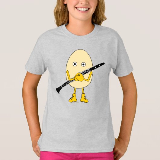 Klarinet eierkop T-shirt (Voorkant)