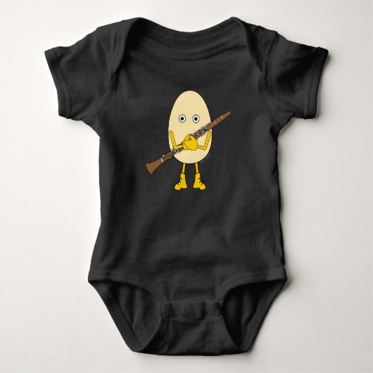 Klarinet eierkop T-shirt (Voorkant)