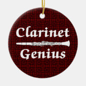 Klarinet Genius Keramisch Ornament (Voorkant)