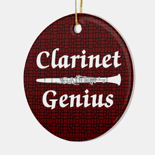 Klarinet Genius Keramisch Ornament (Links)