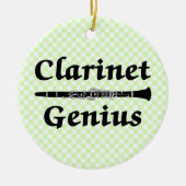 Klarinet Genius Keramisch Ornament (Voorkant)