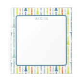 Klarinet gepersonaliseerd muziekinstrument cadeau notitieblok (Voorkant)