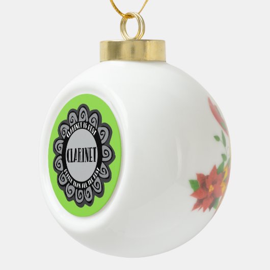 Klarinet is het beste keramische bal ornament (Rechts)