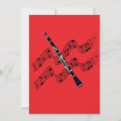 Klarinet Kerstmis Hulst  Kaart (Achterkant)