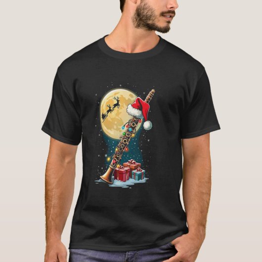 Klarinet Kerstmis T-shirt (Voorkant)