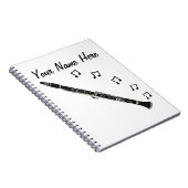 Klarinet Klarinettist Musicus Muziekdocent Custom Notitieboek (Rechterzijde)