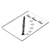 Klarinet Klarinettist Musicus Muziekdocent Custom Notitieboek (Linkerzijde)