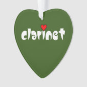 Klarinet klein hart ornament (voorkant)