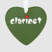 Klarinet klein hart ornament (voorkant)