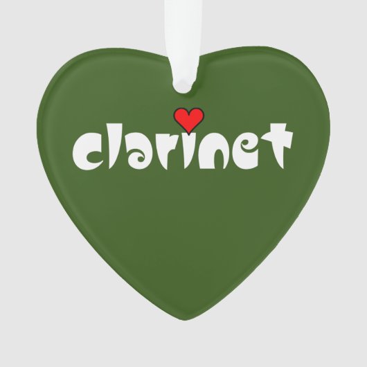 Klarinet klein hart ornament (voorkant)