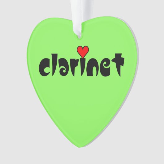 Klarinet klein hart ornament (voorkant)