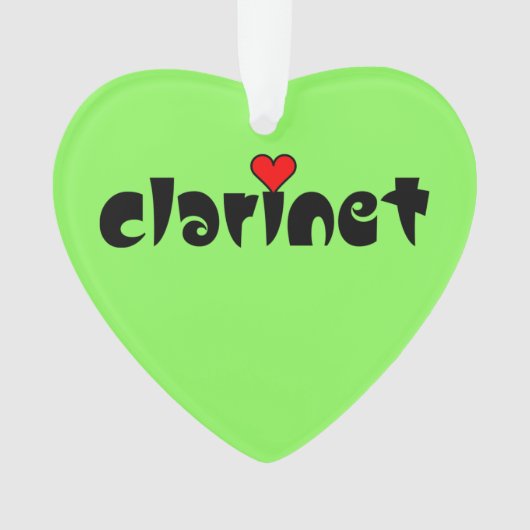 Klarinet klein hart ornament (voorkant)