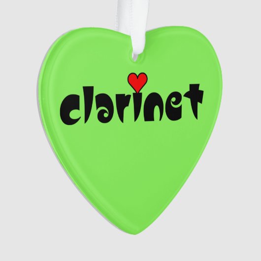 Klarinet klein hart ornament (voorkant)