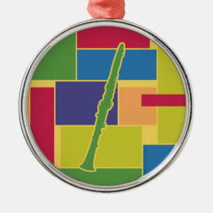 Klarinet Kleurblokken Ornament