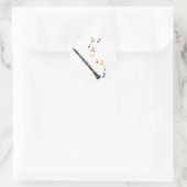 Klarinet Kleurrijke Muziek Sticker (Tas)