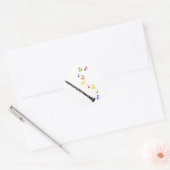 Klarinet Kleurrijke Muziek Sticker (Envelop)